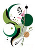 Abstract Floral Symphony Botanical Nature Art Print