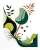 Abstract Floral Symphony Botanical Nature Art Print