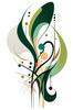 Abstract Floral Symphony Botanical Nature Art Print