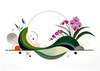 Abstract Floral Symphony Botanical Nature Art Print