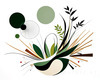 Abstract Floral Symphony Botanical Nature Art Print