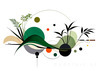 Abstract Floral Symphony Botanical Nature Art Print