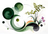 Abstract Floral Symphony Botanical Nature Art Print