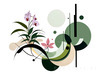 Abstract Floral Symphony Botanical Nature Art Print