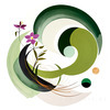Abstract Floral Symphony Botanical Nature Art Print