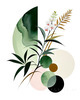 Abstract Floral Symphony Botanical Nature Art Print