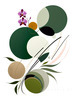 Abstract Floral Symphony Botanical Nature Art Print