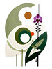 Abstract Floral Symphony Botanical Nature Art Print