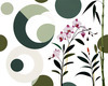 Abstract Floral Symphony Botanical Nature Art Print