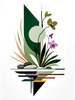 Abstract Floral Symphony Botanical Nature Art Print