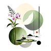 Abstract Floral Symphony Botanical Nature Art Print