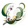 Abstract Floral Symphony Botanical Nature Art Print