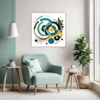 Abstract Geometric Artwork Living Room Demo