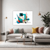 Abstract Geometric Artwork Living Room Demo