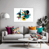 Abstract Geometric Artwork Living Room Demo