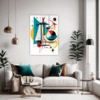 Abstract Geometric Artwork Living Room Demo