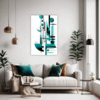 Abstract Geometric Artwork Living Room Demo