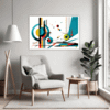 Abstract Geometric Artwork Living Room Demo