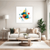 Abstract Geometric Artwork Living Room Demo