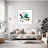 Abstract Geometric Artwork Living Room Demo