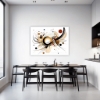 Abstract Geometric Fluidity Dining Room Demo