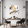 Abstract Geometric Fluidity Dining Room Demo