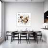 Abstract Geometric Fluidity Dining Room Demo