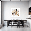 Abstract Geometric Fluidity Dining Room Demo