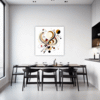 Abstract Geometric Fluidity Dining Room Demo