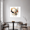 Abstract Geometric Fluidity Dining Room Demo