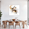Abstract Geometric Fluidity Dining Room Demo