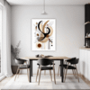 Abstract Geometric Fluidity Dining Room Demo