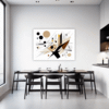Abstract Geometric Fluidity Dining Room Demo