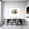 Abstract Geometric Fluidity Dining Room Demo