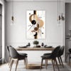 Abstract Geometric Fluidity Dining Room Demo