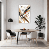 Abstract Geometric Fluidity Dining Room Demo