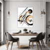 Abstract Geometric Fluidity Dining Room Demo