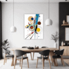 Abstract Geometric Fluidity Dining Room Demo