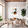Abstract Geometric Fluidity Dining Room Demo