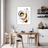 Abstract Geometric Fluidity Dining Room Demo