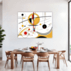 Abstract Geometric Fluidity Dining Room Demo