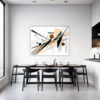 Abstract Geometric Fluidity Dining Room Demo