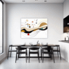 Abstract Geometric Fluidity Dining Room Demo