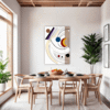Abstract Geometric Fluidity Dining Room Demo