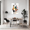 Abstract Geometric Fluidity Dining Room Demo