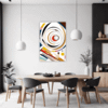 Abstract Geometric Fluidity Dining Room Demo