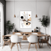 Abstract Geometric Fluidity Dining Room Demo