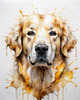 Abstract Art of a Golden Retriever's Gentle Face