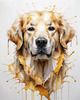 Abstract Art of a Golden Retriever's Gentle Face