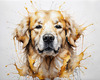 Abstract Art of a Golden Retriever's Gentle Face